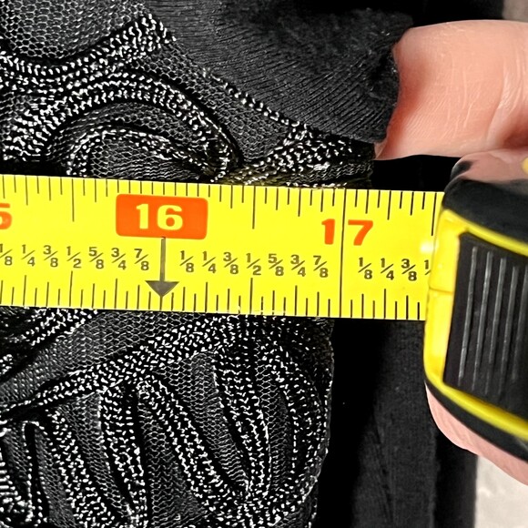 Grace Sz PS English Lace Embellished Blouse Long Sleeve Black Stretch - Picture 7 of 9